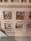     my First Year Baby Photo Frame Newborn-12 Months Pink Baby Picture Keepsake