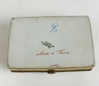 Antique Limoges France Hand Painted Gold Gilt Porcelain Dresser Box Signed