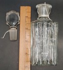 C 1890 s Antique Edwardian Glass Perfume Bottle Starburst Base Original Stopper 