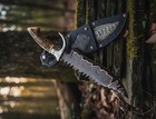 Custom Handmade Damascus Steel Copper Pattern Blade Hunting Stag Knife W sheath