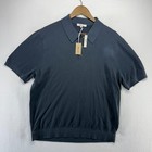 Madewell Sweater Polo Shirt Men s Large Blue Three Button Knit Golf Preppy New