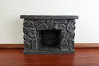 Dollhouse Miniature Fireplace Stone Black Gray Fieldstone 1 12 Scale