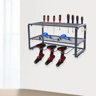 Tool Rack Wall Mount Storage Organizer Holder Power Drill Heavy Duty Shelf Iron