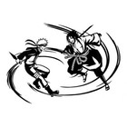 Naruto   Sasuke Grapple Vinyl Decal Sticker For Macbook Laptop Car Window Wall