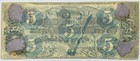 1863  5 Confederate States Currency Civil War Note Paper Money T-60
