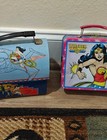Vintage Wonder Woman Tin Lunch Box Dc Comics Set
