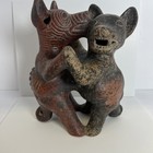 Dancing Colima Dogs Mexican Clay Folk Art Pottery Terracotta 9 5    Pre Columbian