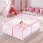 Toddler Playpen 50  X 50  - Baby Safety Play Yard For Indoor   Outdoor Use  pink
