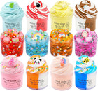 Slime Kit 12 Pack Includes Jelly Cube Cloud Butter Slime Kids Stress Relief Toy