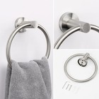 2 Pieces Bathroom Hardware Accessories  Towel Ring And Toilet Paper Holder