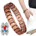 Men   s Purple Copper Magnetic Therapy Bracelet Wristband Running Gym Jewelry
