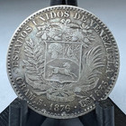 1876 Venezuela 20 Twenty Centavos Y  14  Silver  2 Year Type  Scarce 