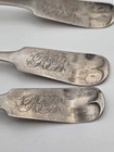 Lot Of 5 Antique American Coin Silver Spoons     J r  Reed Pittsburgh     19th C  