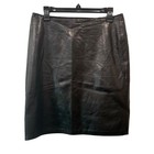 Vintage Grownbeans Karen Groner Black Lambskin Leather Skirt W31