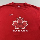 Vintage Nike Canada Hockey T-shirt Mens Medium Red Roberto Luongo National Team