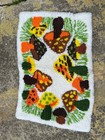 Vintage Latch Hook Mushroom Rug-mcm-retro