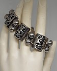 Vintage Sterling Silver Chunky Link Bracelet Mexico Taxco Signed Tpn Or Tpm