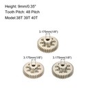 3pcs 48p Pinion Gear Set 38t 39t 40t For 3 175 Mm Shaft Hardened