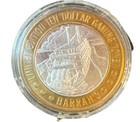 Harrah   s Riverboat  10 Casino Gaming Token  999 Fine Silver Strike W case