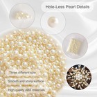 3 Size Pearl Beads For Crafts 5mm 8mm 10mm Round Loose Pearl Beads With No Ho   