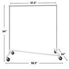Clothing Rack Heavy Duty Clothes Rack Standard Z Base Garment Rack On Wheels 