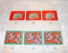 12 Vtg Mcm Blank Greeting Cards Tags Famous Artists Studios Eagle Floral Unused
