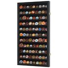 Military Challenge Coin Display Case Poker Chips Holder Wall Cabinet Showcase   