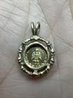 Vintage 1865 Mexico Maximiliano Mini Gold Coin Token 10k Pendant Charm 2 1g