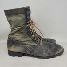 Vintage Belleville Boots 12r Green Black Leather Combat Military Jungle Vietnam