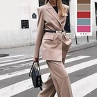Women s Skinny Leather Belt With Adjustable Golden Turn-lock Buckle - Ideal F   