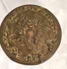 Vintage 5  Glass Tobacco Jar W  Beautiful Decorative Lid