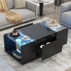 Living Room Table High-gloss Finish Modern Coffee Table  Storage Box