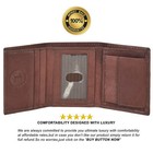 Leatherboss Kids Boys Slim Compact Id Coin Pocket Trifold Wallet  Dark Brown