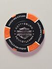 Battlefield Harley-davidson Gettysburg Pa Orange black Poker Chip