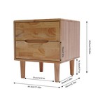 Modern Nordic Large Capacity Wood End Table Night Table Nightstand Home Decor