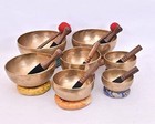 4   8  Chakra Healing Tibetan Singing Bowl Set   hand-hammered Set Of 7 With Mallets