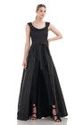Kay Unger Black Colette Walk Thru Jumpsuit Formal Evening Gown Dress Size 14