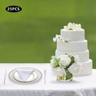 25pc Clear Round Charger Plates  Table Charger Plates  Dinner Charger Plates Set