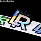 Wholesale Custom Holographic Adhesive Stickers Waterproof Silver Laser Labels
