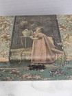 Antique Victorian Girl Handkerchief Sewing Celluloid Box W  Blue Lining Vintage