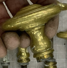 7 Matched Antique Ornate Oval Solid Brass Door Knobs