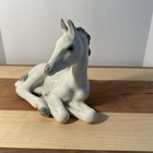 Lying White Foal Horse Figurine By Russian Imperial Lomonosov Porcelain 5 5 