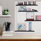 Kokone 2 Pack Metal Pegboard Shelves With Lip For 3 16 2 Pack  Black