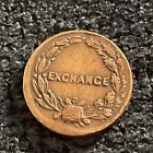 1863 Civil War Token George Washington - Exchange Huge Cud High Grade Au