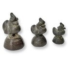 Antique Avian Burma Burmese Bronze Opium Weights 317  157  76 Grams 19th Century
