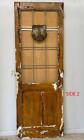92  French Antique Painted stained And Beveled Glass Door