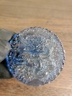 Blue Glass Chinese Dragon 2 3 8   Disk Token With Gold Lettering