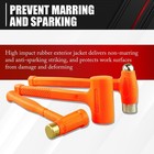 C t 3-pieces Dead Blow Hammer Set  Brass Hammer  Ball-peen And Orange 