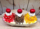 Fake Bake Handmade Faux Food Banana Split Ice Cream Dessert Display Prop