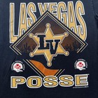 Vintage Las Vegas Posse T-shirt Mens Medium Black Canadian Football Cfl Lv 90s